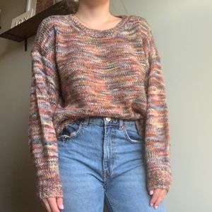 LOFT multi-color crew-neck sweater
